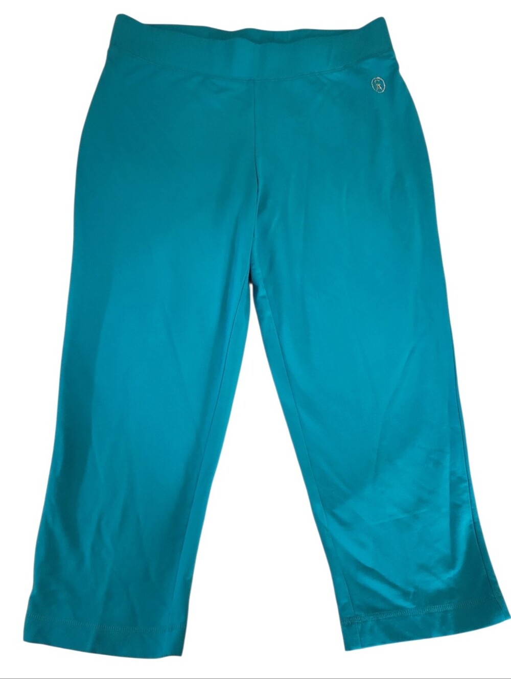Christine Alexander Teal Capri Leggings Pants Size Large